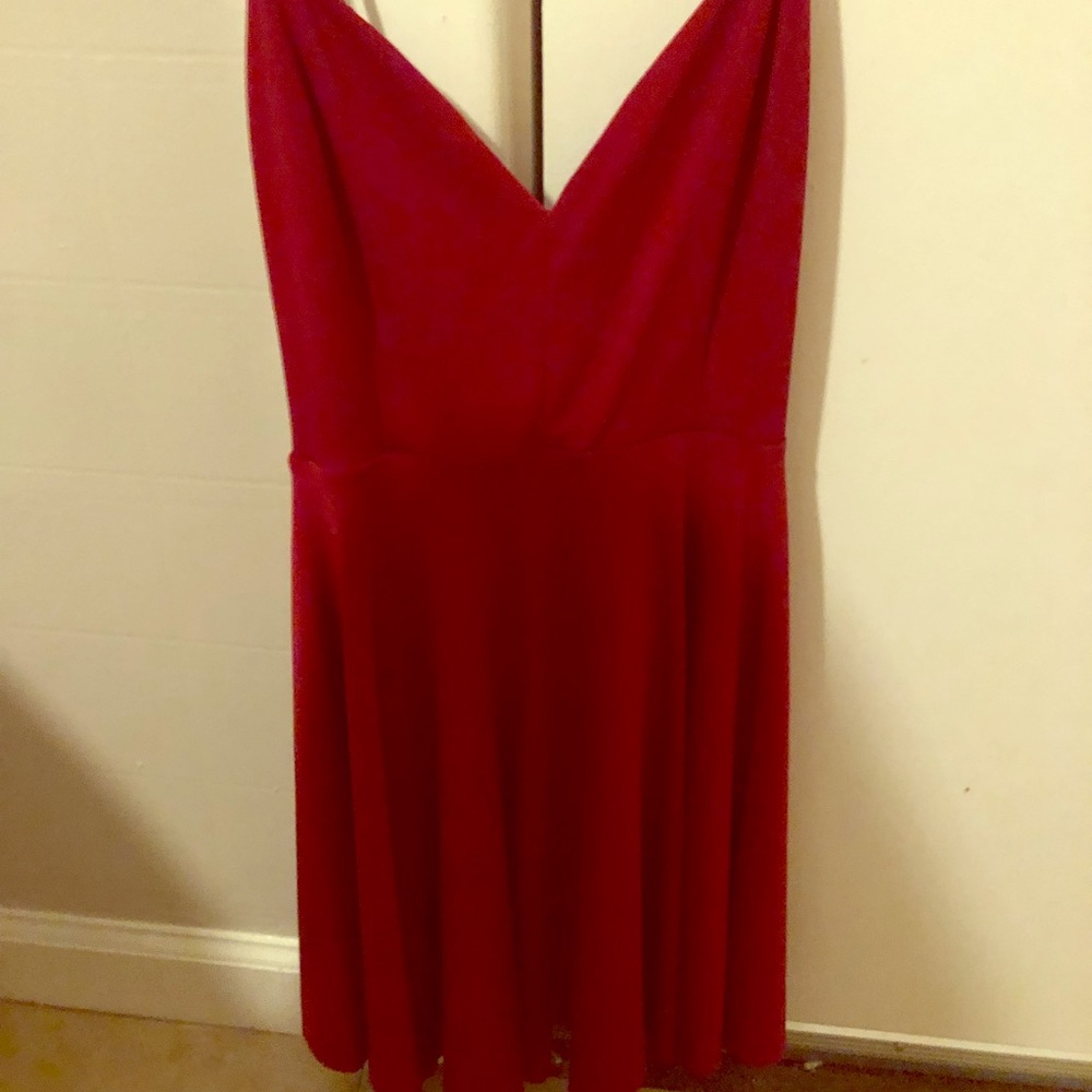 Red short dress